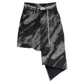 Grunge Aesthetic Asymmetric Skirt