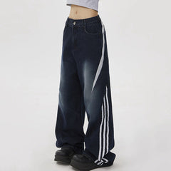 Blokette Side Stripe Wide-Leg Jeans