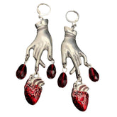 Bloody Heart Dangle Earrings