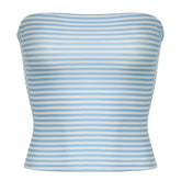 Coastal Vibes Blue Tube Top
