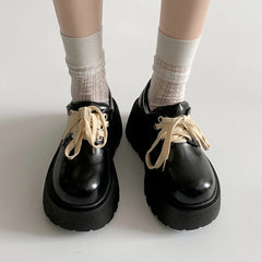 Contrast-Laced Chunky Platform Boots