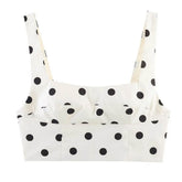 French Girl Polka Dot Crop Top