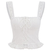 Flirty Babe Lace Up Corset Top
