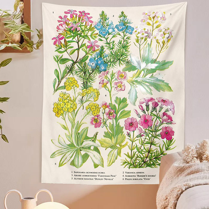 Vintage Flower Wall Tapestry 🌿