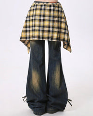 Teenage Drama Shirt-Tied Baggy Jeans