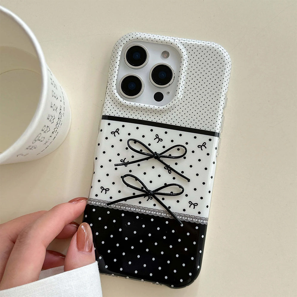 Black & White Coquette iPhone Case