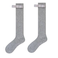 Bowknot Knee-High Socks