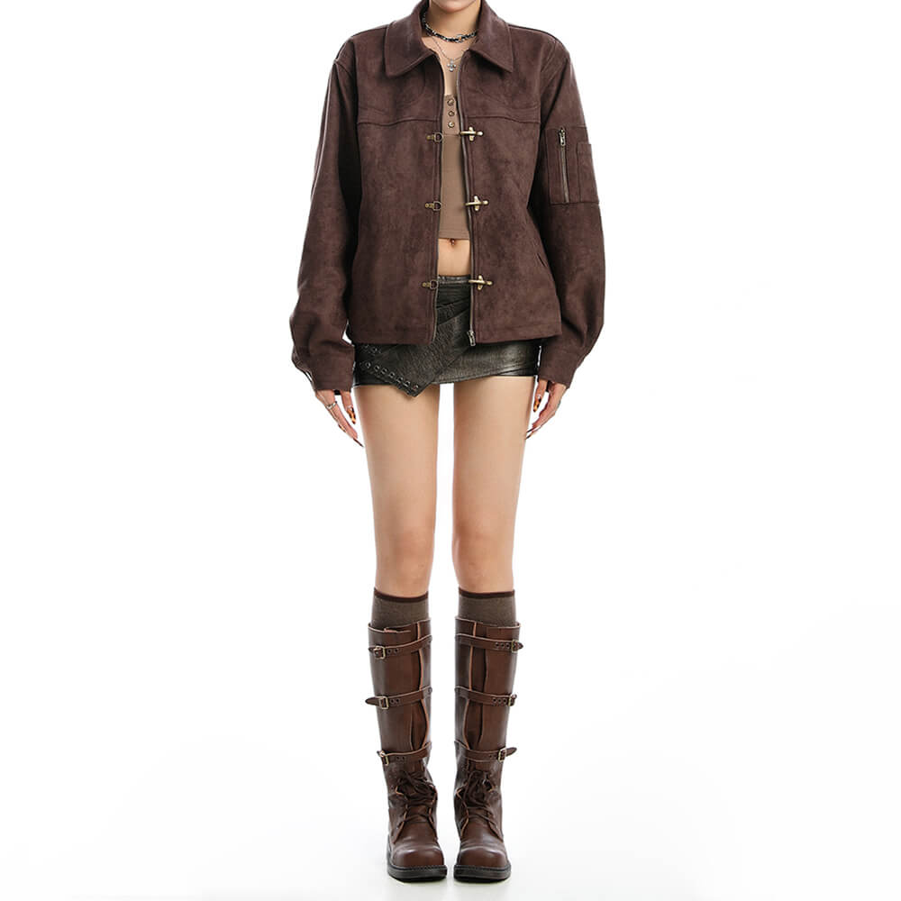 Burnt Sugar Suede Jacket