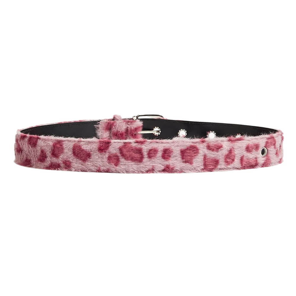 Wild Aura Faux Fur Leopard Belt