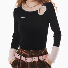 Secret Crush Heart Cutout Top