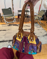 Hippie Aesthetic Patchwork Handbag