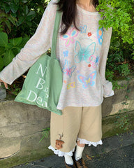 Indie Aesthetic Butterfly Long Sleeve