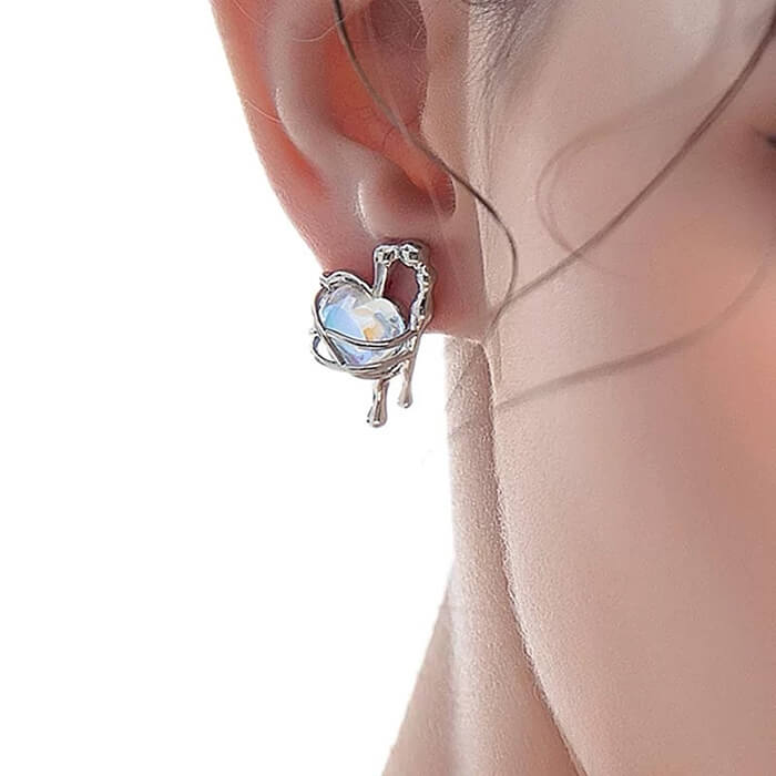 Melted Heart Earrings