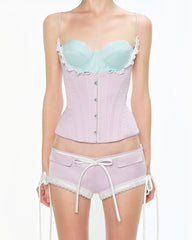 Pastel Mermaid Top & Shorts Co-Ord