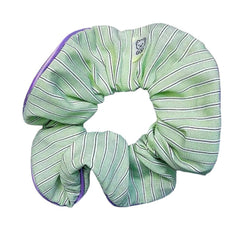 Pastel Stripe Pajama Style Scrunchies