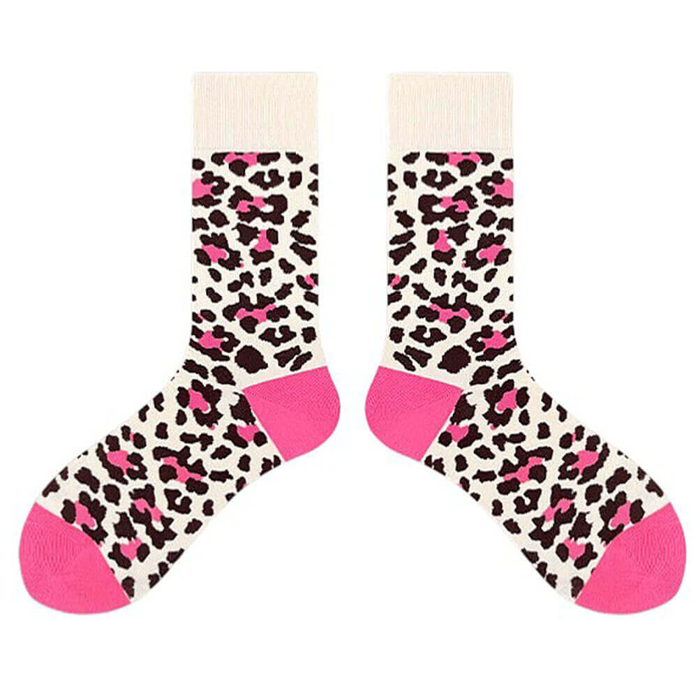 Pink Leopard Pattern Socks