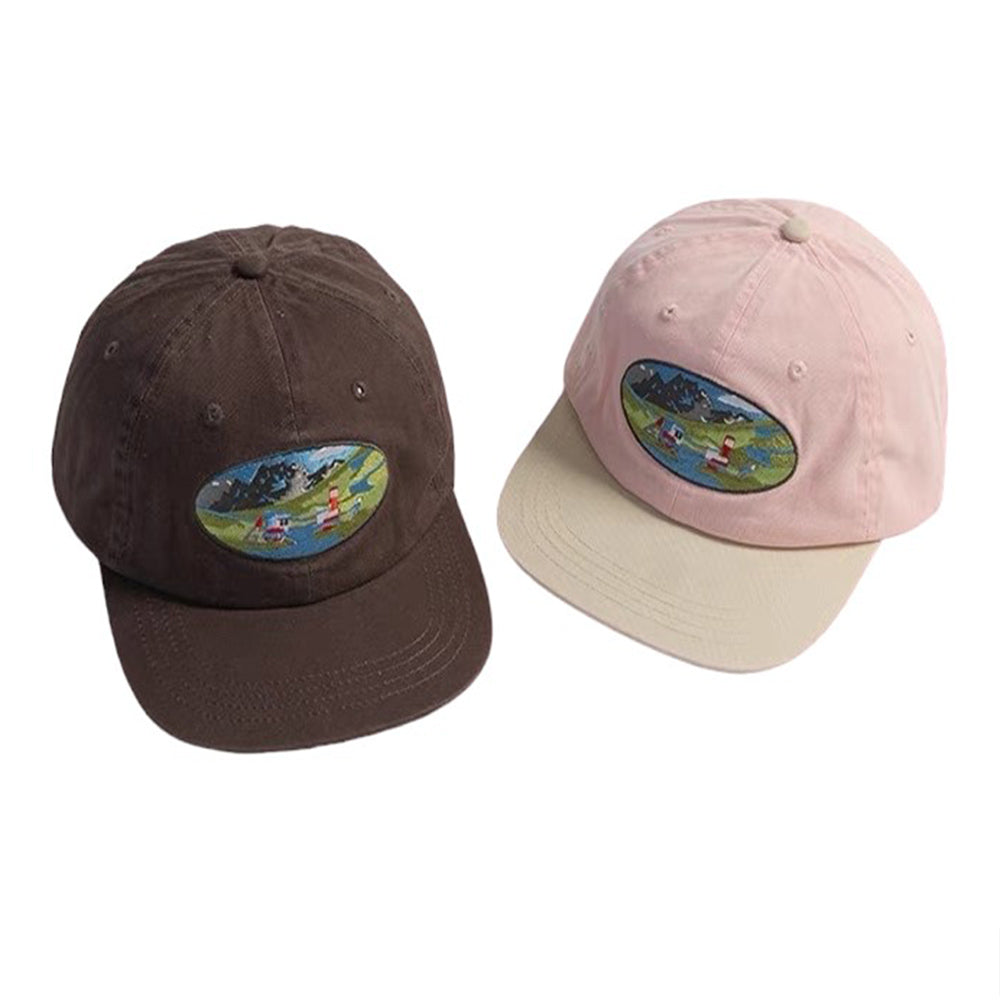 River Lighthouse Embroidery Cap