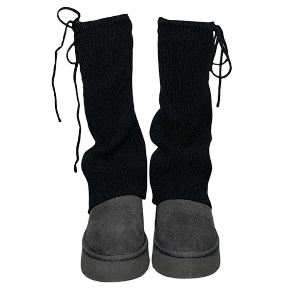 Soft Girl Ribbed Leg Warmers