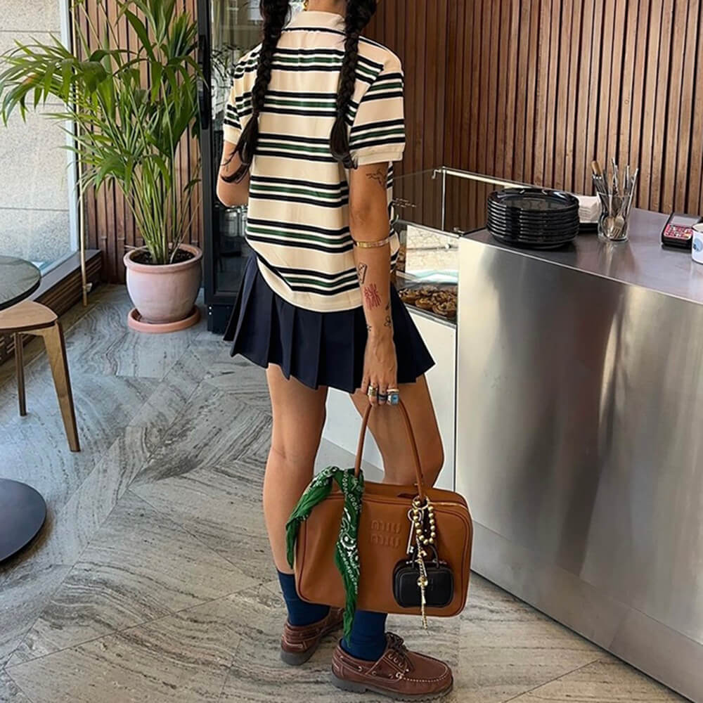 Drama Dealer Striped Polo Shirt