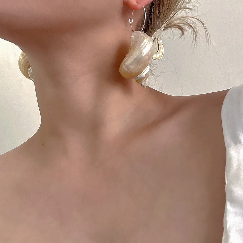 Vintage Style Seashell Earrings